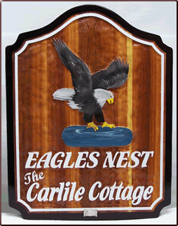 Eagles Nest Cedar Sign